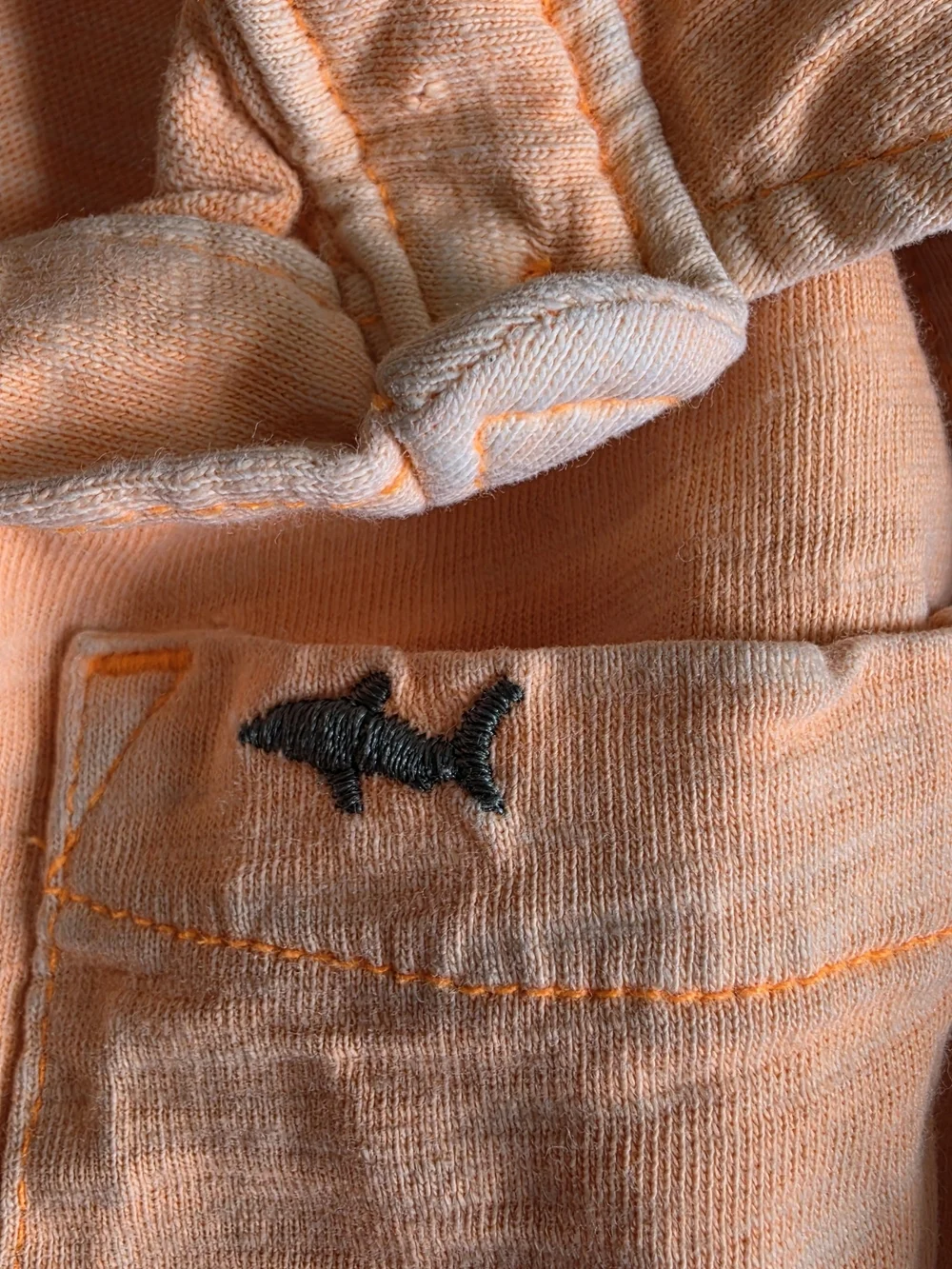 Carter's Kids Short Sleeve Polo Shirt Shark Pocket - Peach 4t